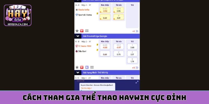 Cách tham gia thể thao HAYWIN cực đỉnh